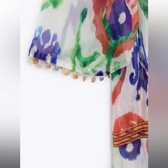 Zara Beaded Sheer Kaftan - Picture 4 of 6
